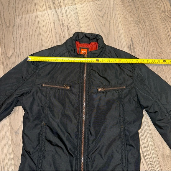 Hugo Boss Black Moto Bomber Jacket Orange Lable Mens SZ Small Full Zip - Picture 14 of 16